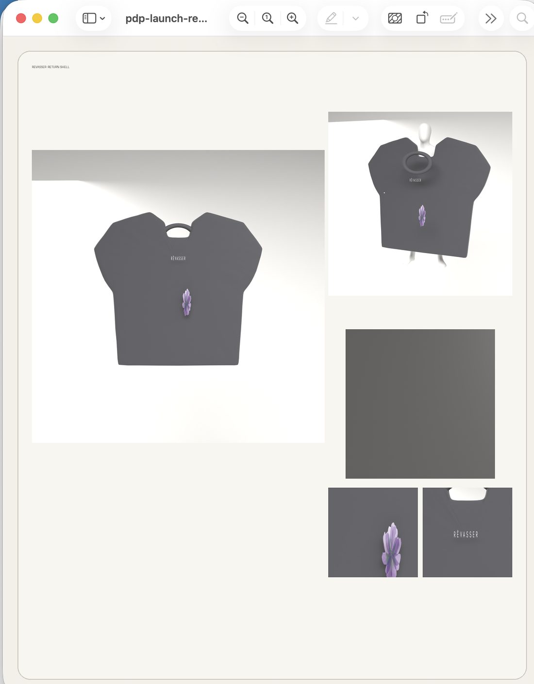 Deck · Blender/crystal. Ideation tool — not output. The brand's visual thinking includes 3D composition studies used for concept testing, never shipped as product render.